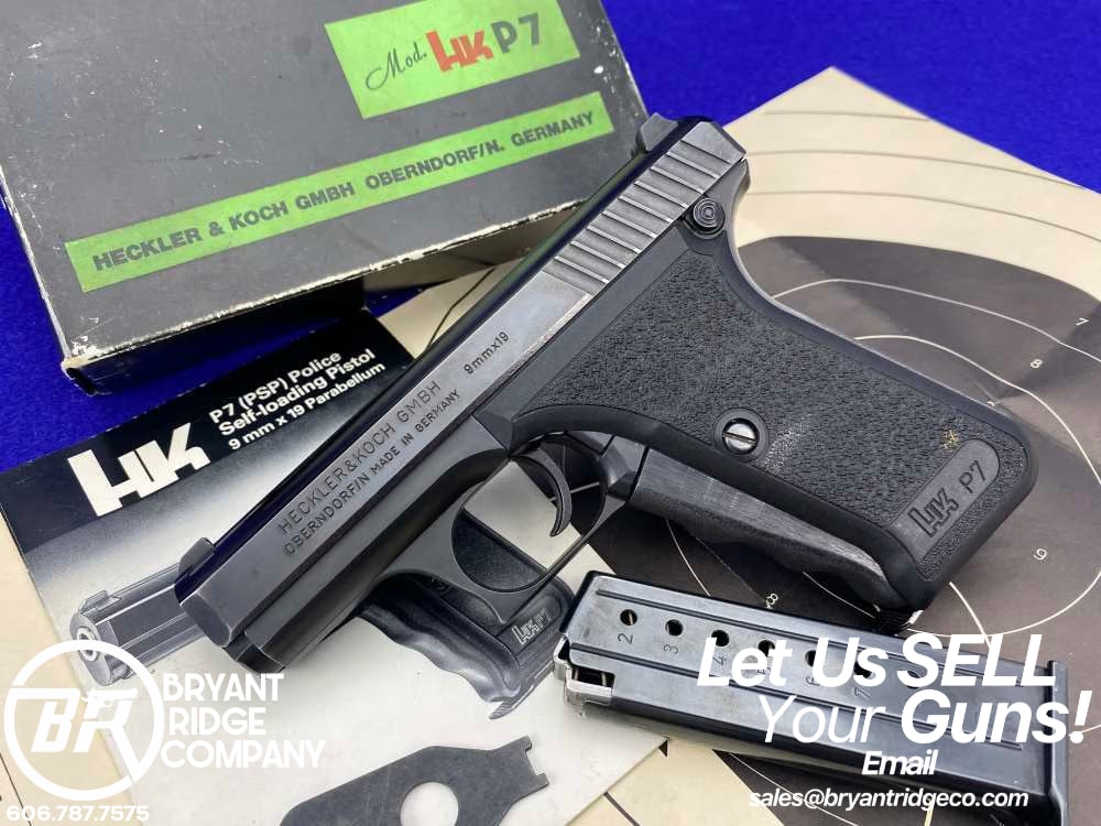 Heckler & Koch P7 PSP 9mm 4.1"*DESIREABLE GERMAN SEMI-AUTO SQUEEZE COCKER*-img-0