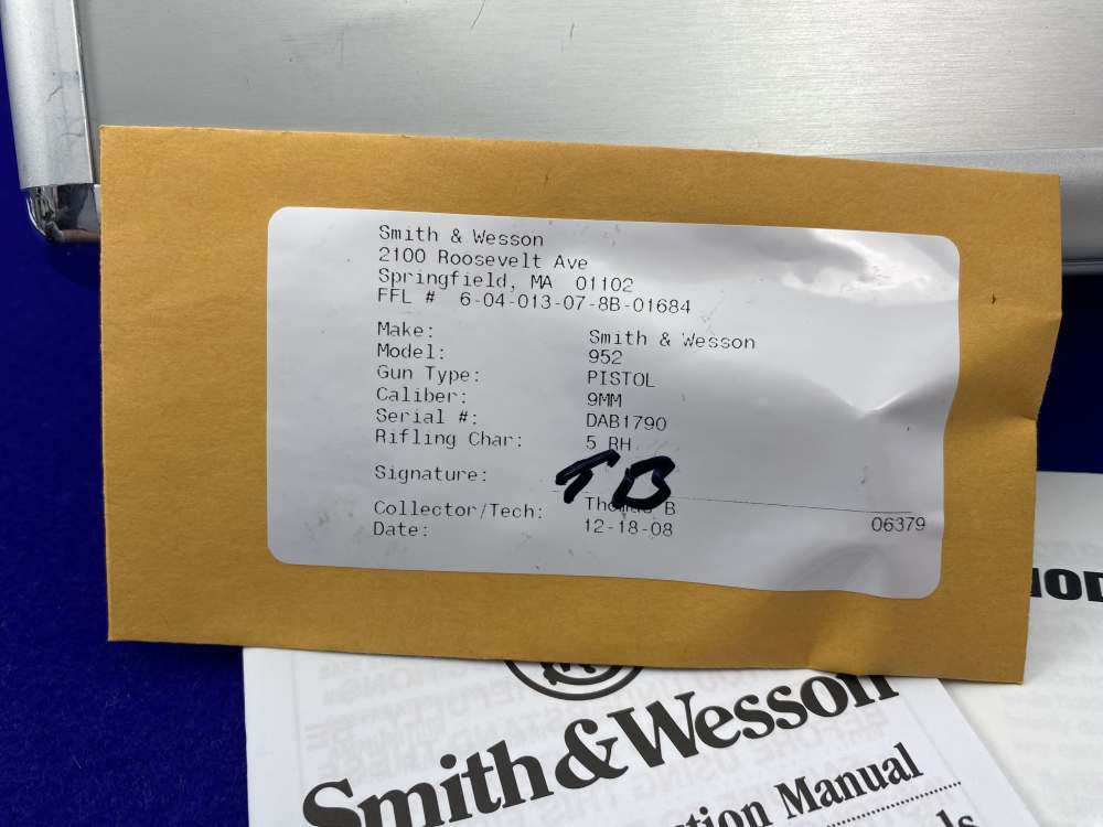 2008 Smith Wesson PC 952-2 9mm SS *HIGHLY SOUGHT AFTER SEMI-AUTO PISTOL*-img-40