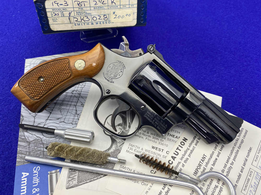 1977 Smith Wesson 19-3 .357 Magnum 2.5" *INCREDIBLE COMBAT MAGNUM SMITH*-img-12