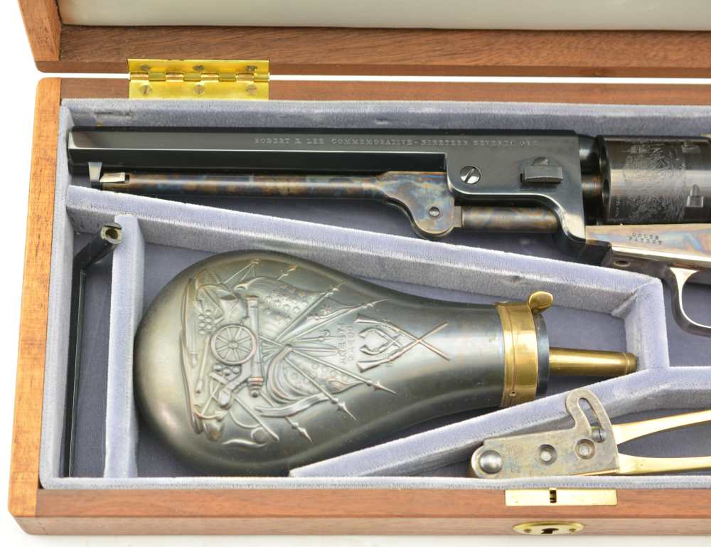 Colt Robert E. Lee 2nd Gen Model 1851 Navy Revolver Built 1971 w/ Case +-img-2