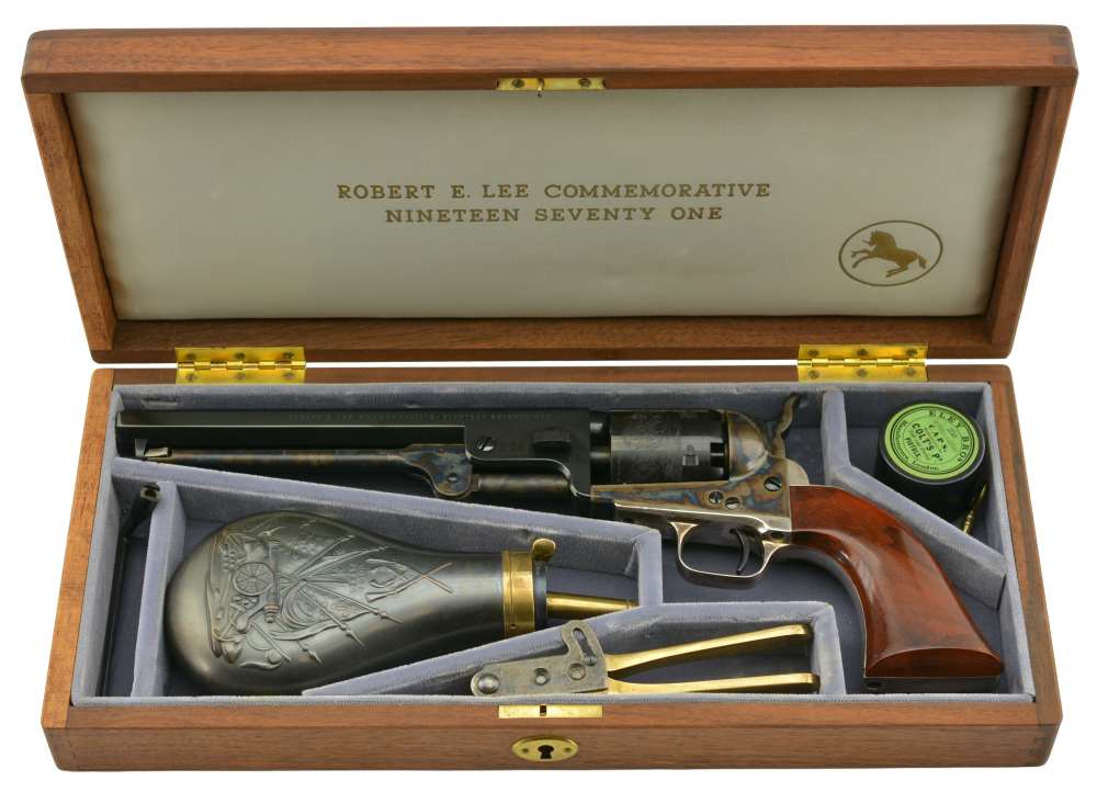 Colt Robert E. Lee 2nd Gen Model 1851 Navy Revolver Built 1971 w/ Case +-img-0
