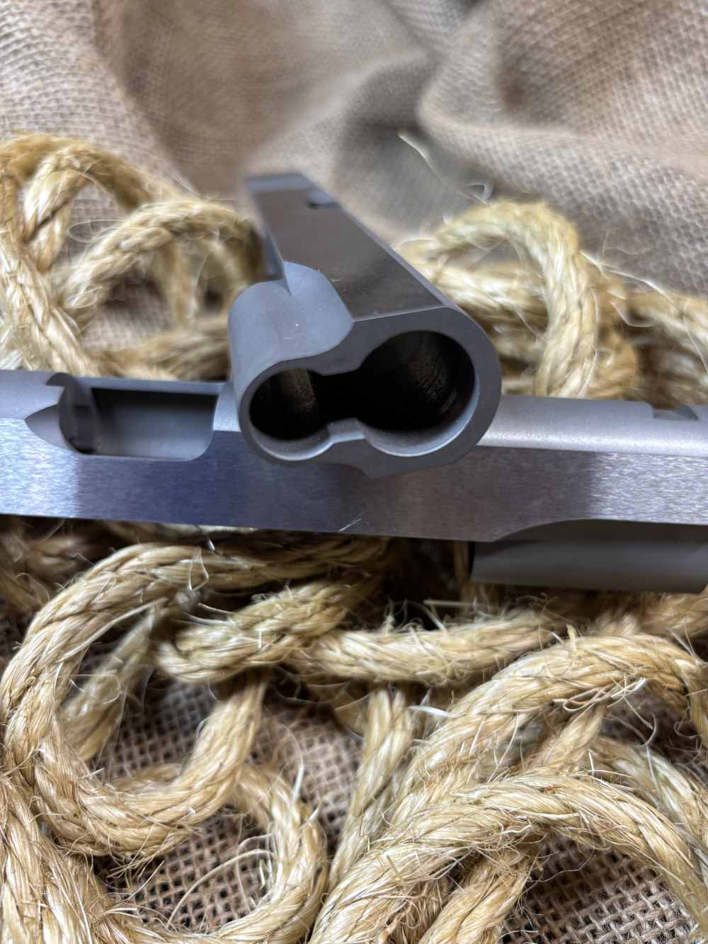 Caspian 1911 Slide.  Carbon Steel,.45 acp,  Bo-mar Sight Cut. New -img-4