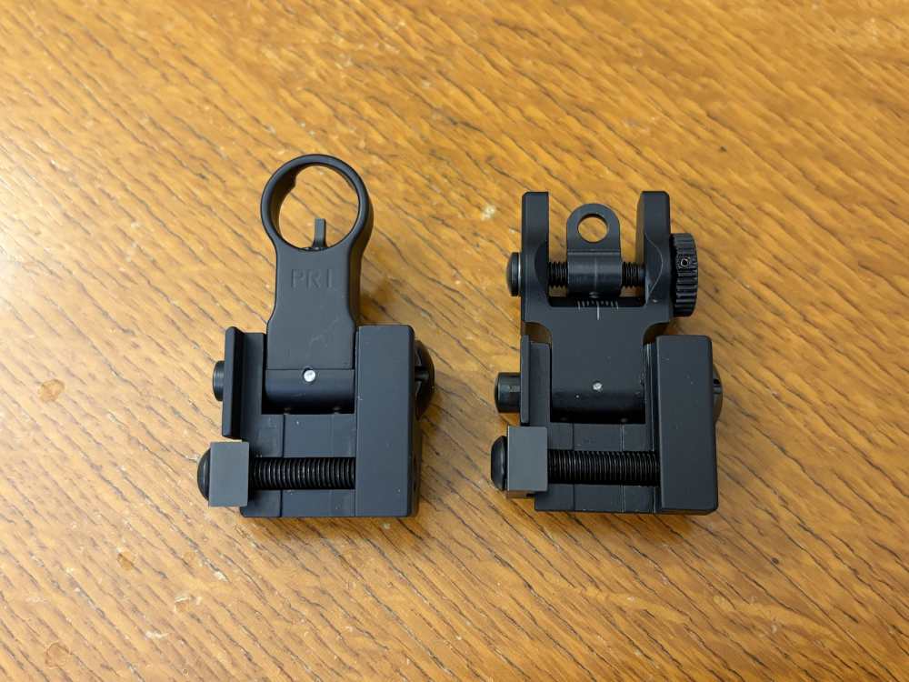 PRI Precision Reflex Flip Up Rear and Front Sight Set AR-15 / AR-10 / AR15 -img-5