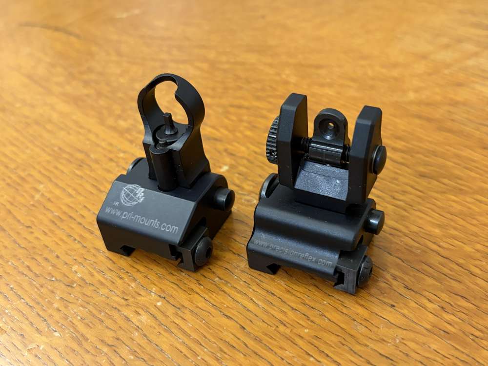 PRI Precision Reflex Flip Up Rear and Front Sight Set AR-15 / AR-10 / AR15 -img-0