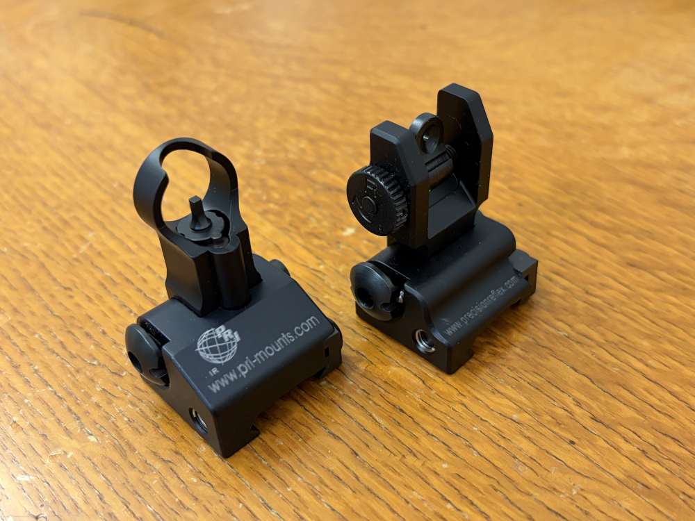 PRI Precision Reflex Flip Up Rear and Front Sight Set AR-15 / AR-10 / AR15 -img-1