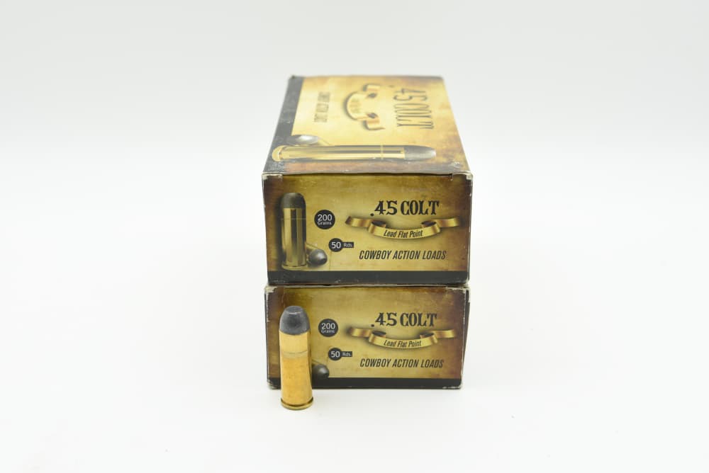 100 Rounds 45 Colt Cowboy Action 200 Grain Lead Flat Point Ammo-img-0