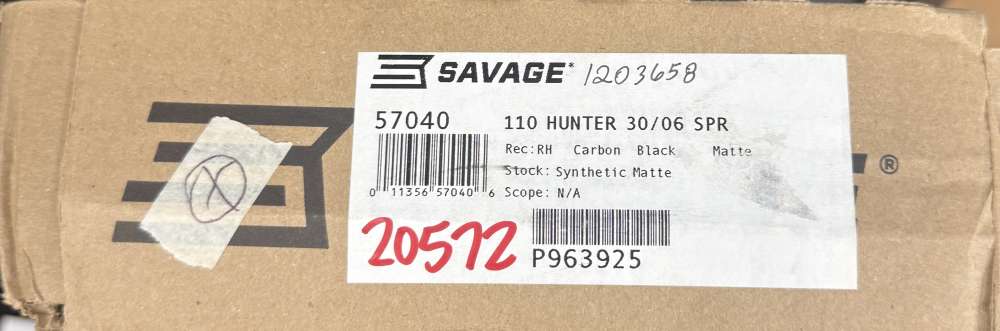New! Savage 110 Hunter 30-06 SPRG 22" Barrel 57054 -img-6