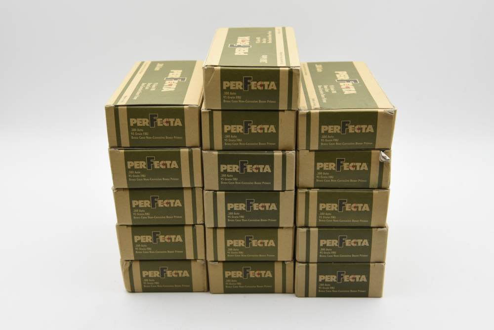 800 Rounds Perfecta 380 ACP 95 Grain FMJ Brass Case Ammo 16 Boxes-img-1