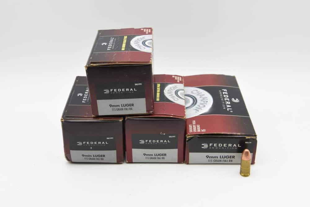 350 Rounds Federal Champion 9mm Luger 115 Grain FMJ Ammo-img-1