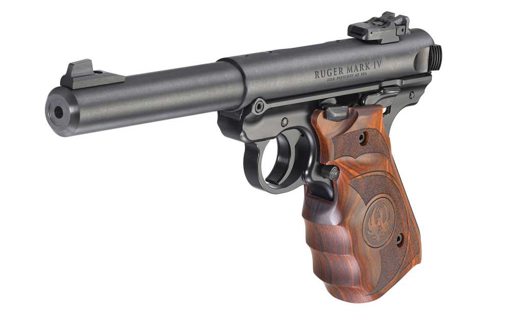 Ruger Mark IV Target – 22 LR – 5.5? Barrel – 10+1 – Wood Grips-img-3