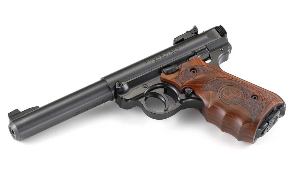 Ruger Mark IV Target – 22 LR – 5.5? Barrel – 10+1 – Wood Grips-img-4