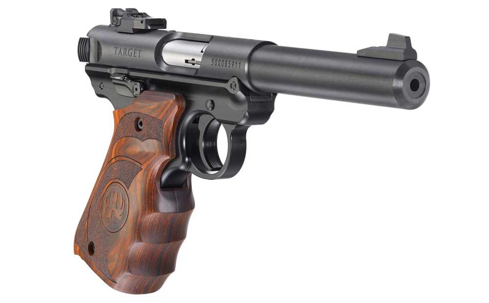 Ruger Mark IV Target – 22 LR – 5.5? Barrel – 10+1 – Wood Grips-img-2