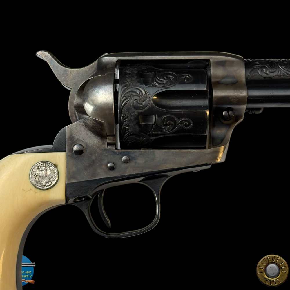 COLT SINGLE ACTION ARMY 44 SPL 4.75" - W.H. GOUGH STYLE ENGRAVED - LETTER-img-4