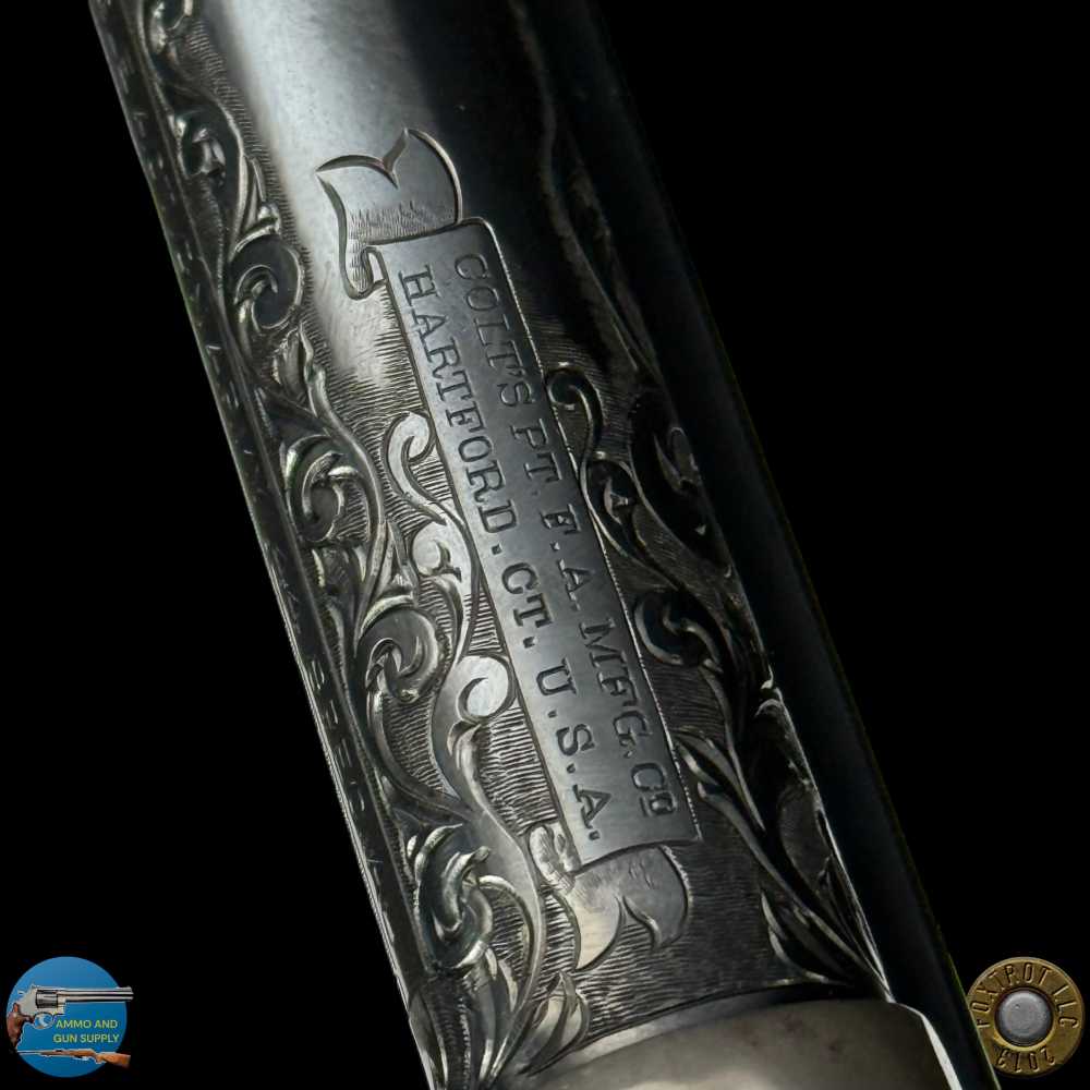 COLT SINGLE ACTION ARMY 44 SPL 4.75" - W.H. GOUGH STYLE ENGRAVED - LETTER-img-28