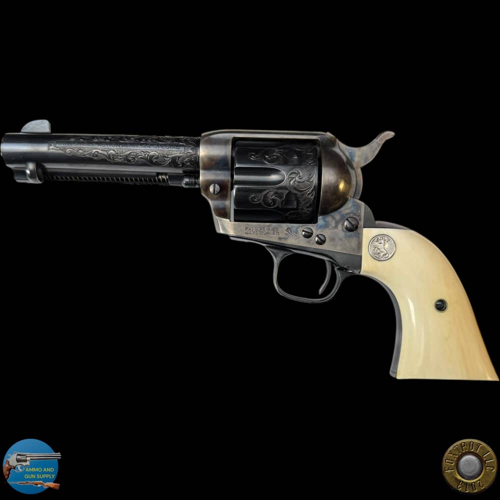 COLT SINGLE ACTION ARMY 44 SPL 4.75" - W.H. GOUGH STYLE ENGRAVED - LETTER-img-5