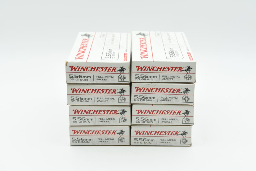 160 Rounds Winchester 5.56mm 55 Grain Full Metal Jacket FMJ Ammo-img-1