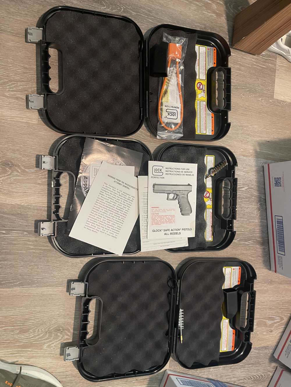 x3 Glock Factory OEM Cases - Boxes - LOT OF 3 - NR-img-0
