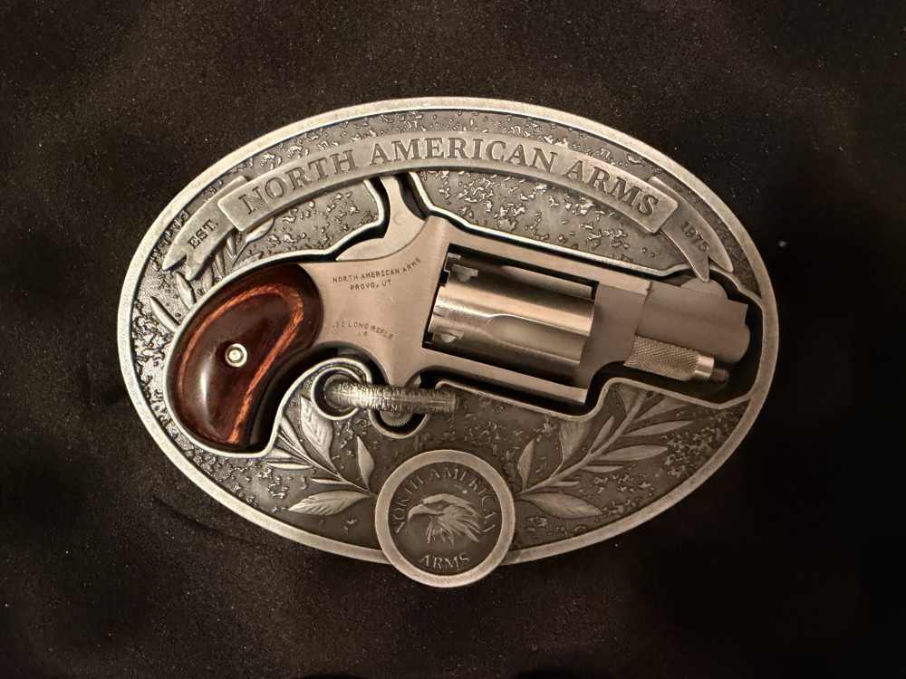 NORTH AMERICAN ARMS - MODEL LR - REVOLVER - BELT BUCKLE - .22LR -img-1