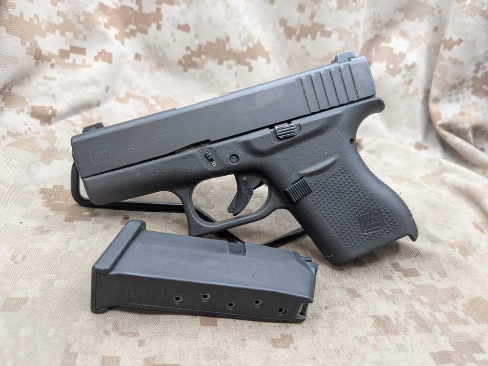 Glock 43 9MM Slimline G43 Police Trade In USED Night Sights-img-3