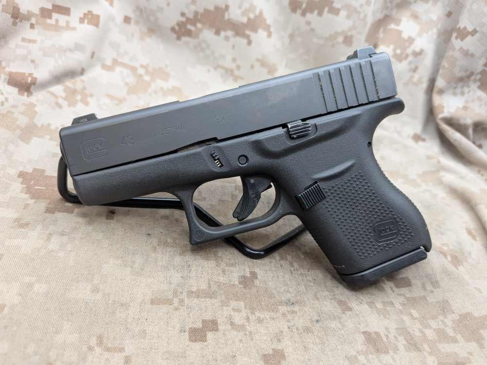 Glock 43 9MM Slimline G43 Police Trade In USED Night Sights-img-1