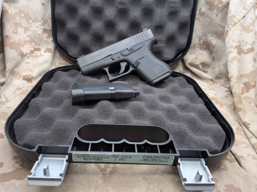 Glock 43 9MM Slimline G43 Police Trade In USED Night Sights-img-0