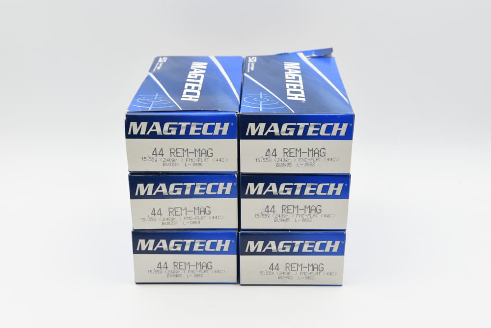 300 Rounds Magtech 44 Magnum 240 Grain FMC Flat Ammo 6 Boxes-img-1