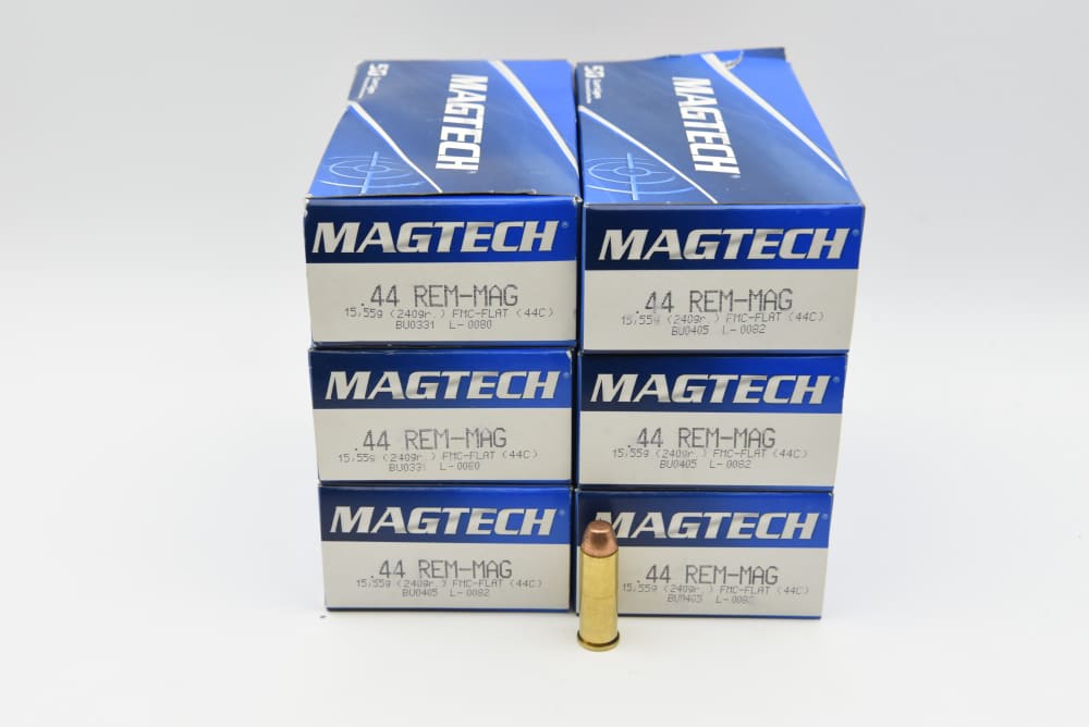 300 Rounds Magtech 44 Magnum 240 Grain FMC Flat Ammo 6 Boxes-img-2
