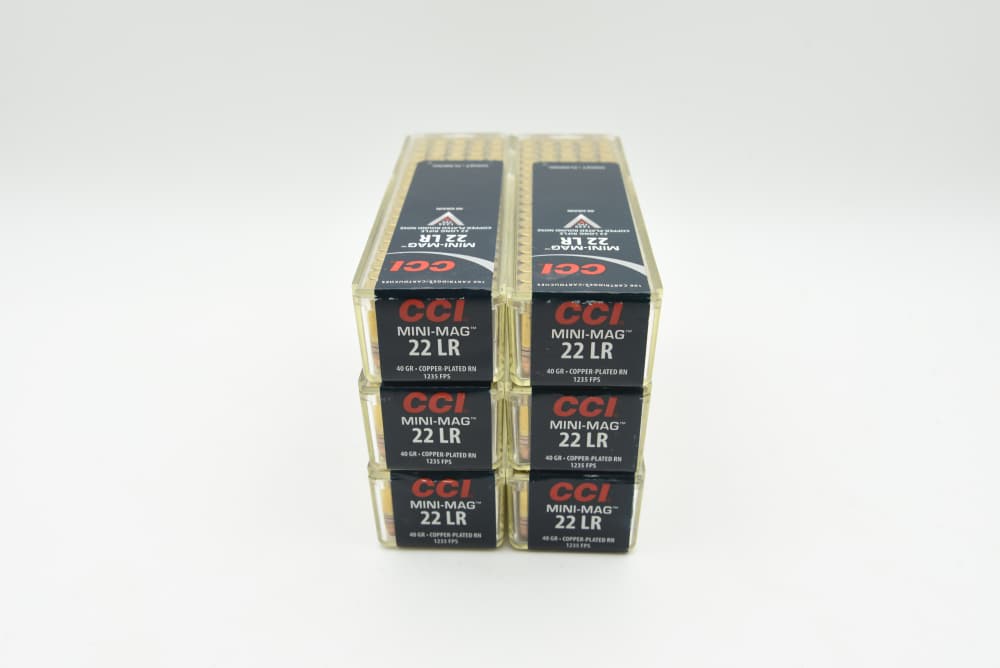 600 Rounds CCI Mini Mag 22 LR 40 Grain Copper Plated Round Nose Ammo-img-1