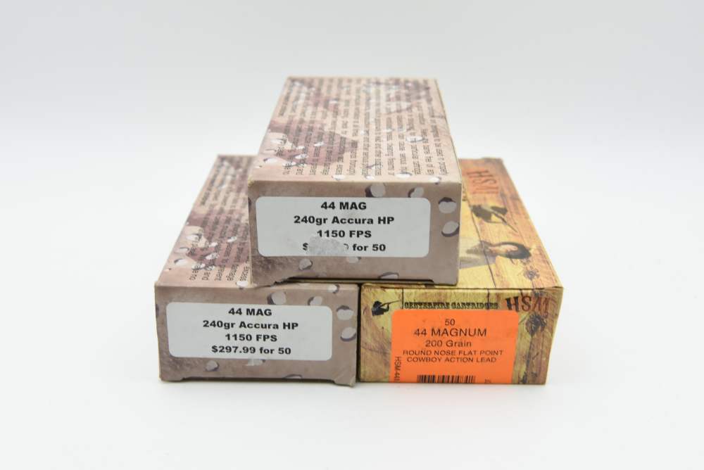 150 Rounds 44 Magnum 240 Grain HP 200 Grain Cowboy Action Ammo Mixed Lot-img-1