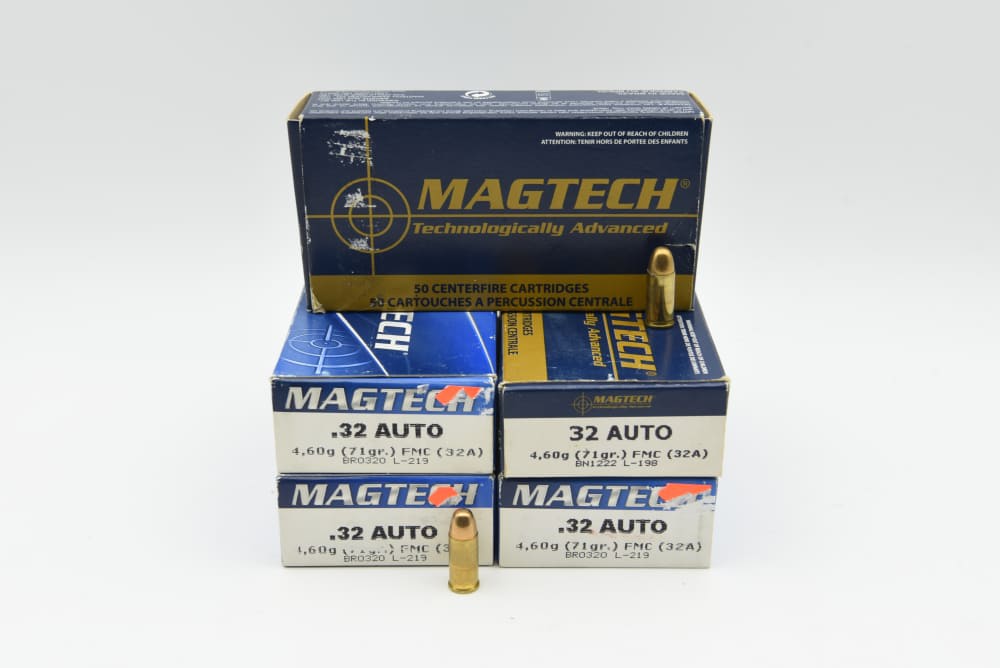 250 Rounds Magtech 32 ACP 71 Grain FMC 32 Auto Ammo 5 Boxes-img-0