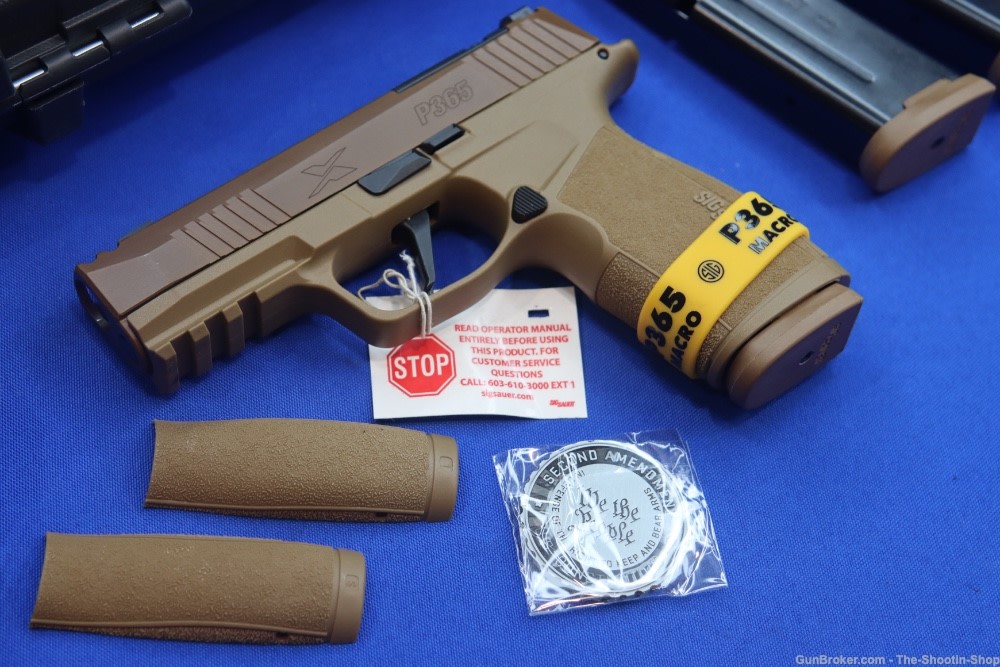 Sig Sauer P365 X Macro Comp Pistol NRA 2A Compensated 9MM P365X 17RD Coyote-img-1