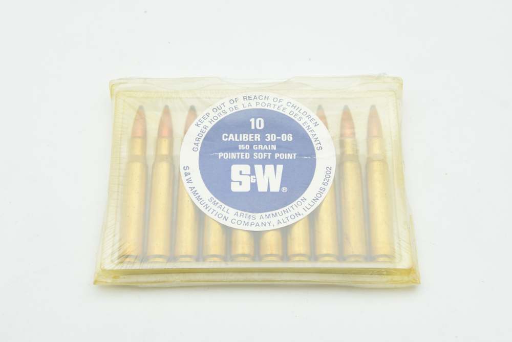 Vintage S&W 30-06 Ammo 150 Grain Pointed Soft Point 10 Rounds SEALED RARE-img-0
