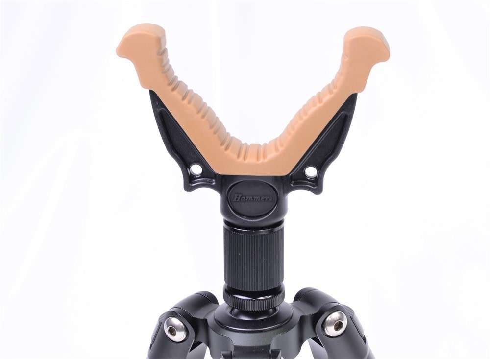 V Yoke Rest w/ 1/4 3/8 Dual Camera Threads Ball Bearing Base for Tripod-img-3