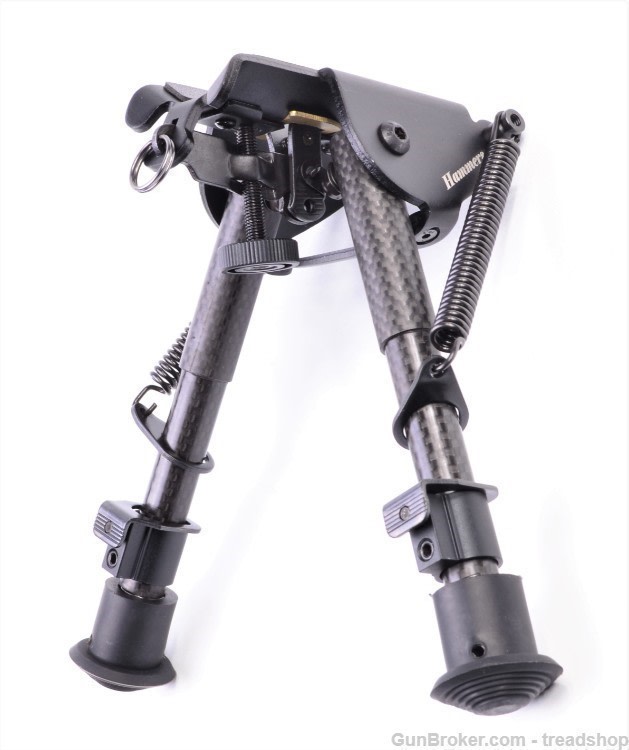 Lightweight Bipod w/ Sling Swivel Clamp Mount 6"-9" Carbon Fiber Legs-img-0