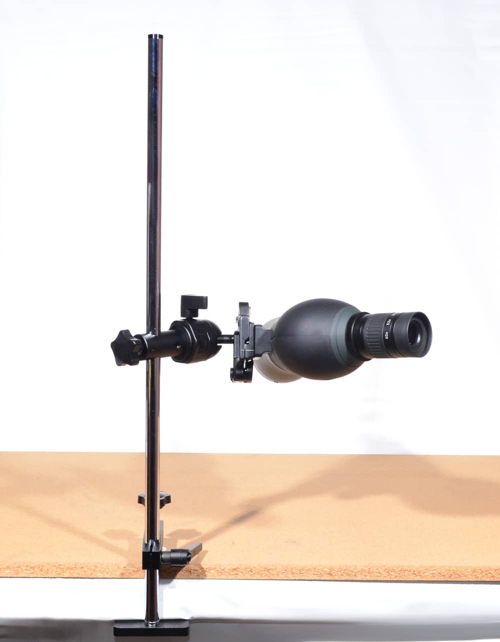 5/8inch Benchtop Spotting Scope Stand Mount w/ Swivel Crossbar Ball Head-img-0