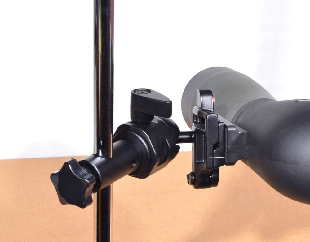 5/8inch Benchtop Spotting Scope Stand Mount w/ Swivel Crossbar Ball Head-img-2