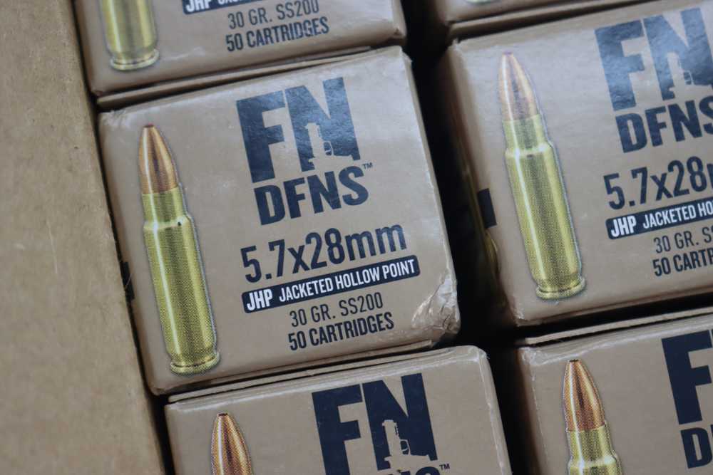 FNH NF DFNS 5.7X28MM Pistol Ammunition 500RD Ammo Case Lot 30GR JHP NEW 5.7-img-1