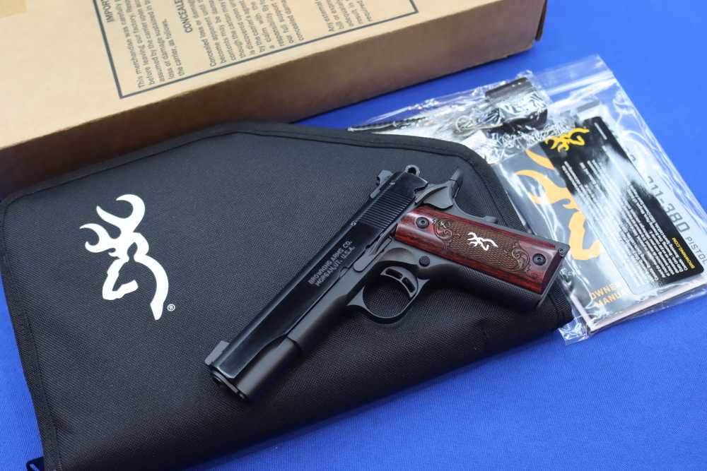 Browning Model 1911-22 Black Label MEDALLION Pistol 4.25" Deluxe Wood 22LR -img-0