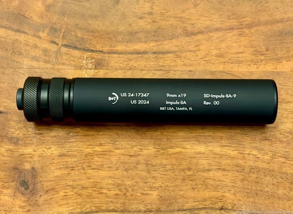 B&T Impuls IIA 9mm Pistol Suppressor w/ M13.5x1 Piston-img-5
