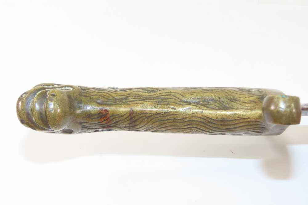 Antique GERMAN WKC Military Style Short Sword Brass LIONHEAD Pommel/Grip   -img-9
