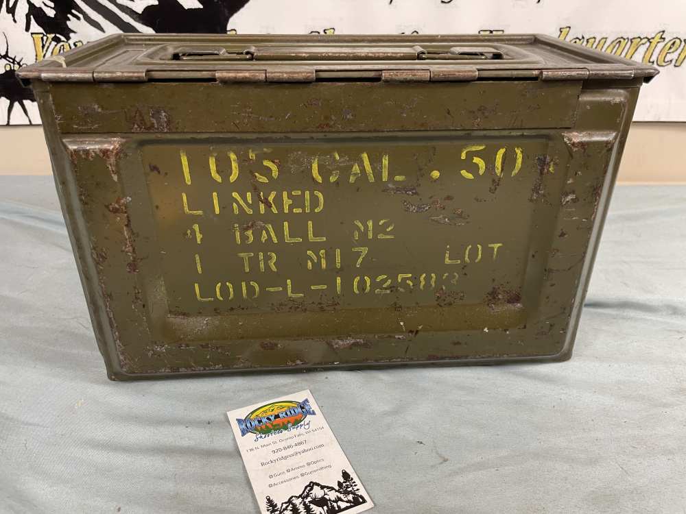 US Military WWII / WW2 Belmont Ammo Can 50-Cal -img-0