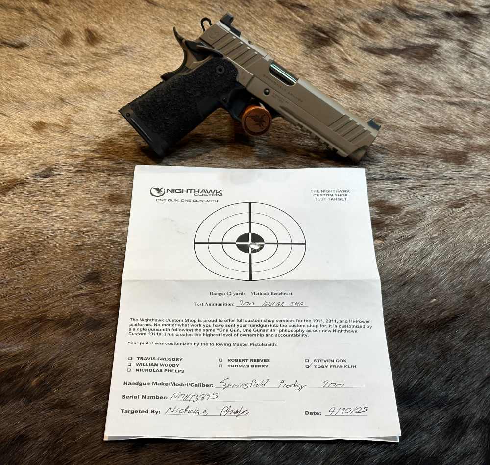 NIGHTHAWK CUSTOM SHOP SPRINGFIELD ARMORY 1911 GOV'T DS PRODIGY AOS 9MM-img-1