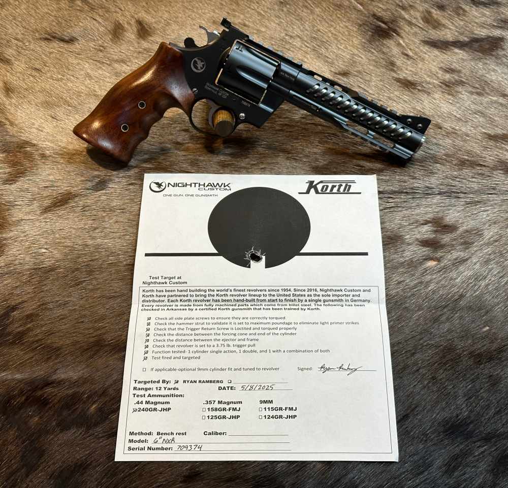 KORTH NXR 44 REMINGTON MAGNUM 6" W/ COMPENSATOR NIGHTHAWK CUSTOM-img-1