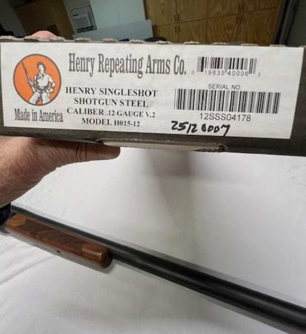 New Henry 12 ga. Single Shot Shotgun, 3.5 inch chamber-img-2