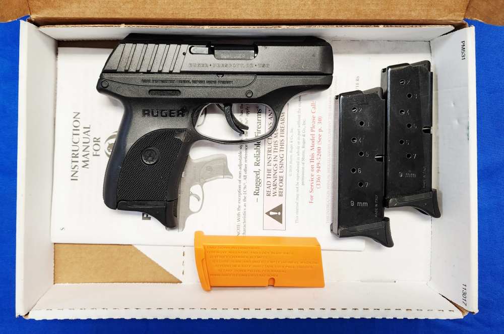 RUGER EC9S 9MM 3.12" IN BOX W/ 3 MAGS & MANUAL, EXCELLENT-img-0