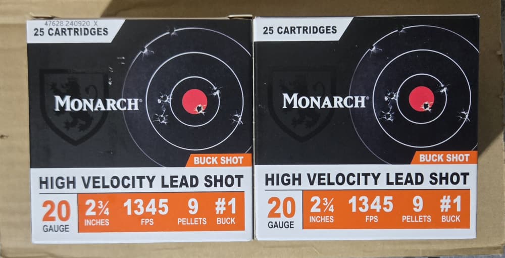 20 gauge #1 buck shotshells 1 buckshot (50 rounds total)-img-0
