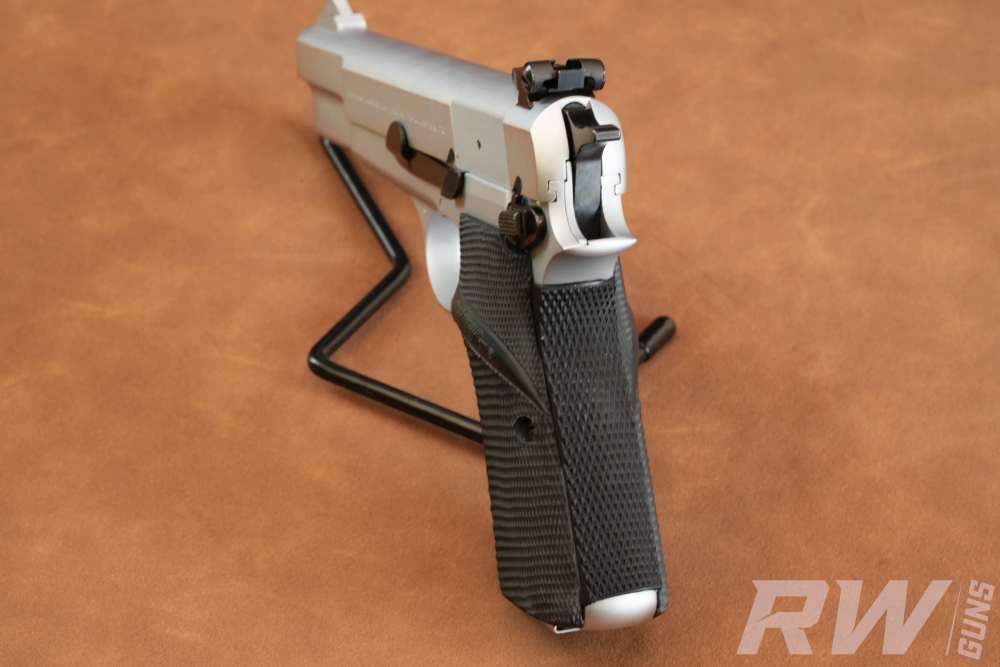 1981 Browning Hi-Power 9mm Factory Nickel Gold Trigger Belgium-img-18