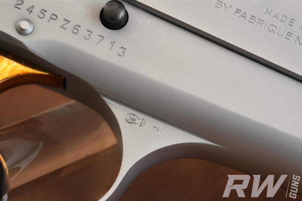 1981 Browning Hi-Power 9mm Factory Nickel Gold Trigger Belgium-img-12