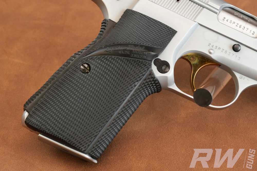 1981 Browning Hi-Power 9mm Factory Nickel Gold Trigger Belgium-img-5