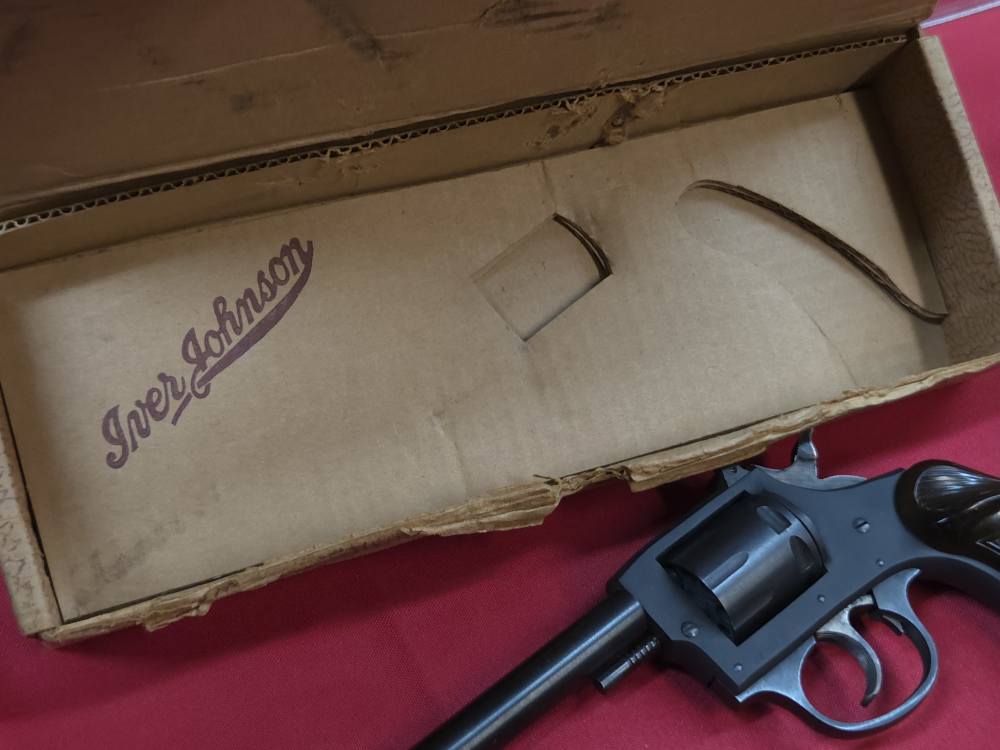 Iver Johnson 57A Target 8 Shot 22lr 6" DA Revolver Box Paperwork Minty C&R-img-25
